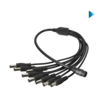 Spliter 1 A 8 P/alimentacion Camaras Cctv Pulpo X 10 Unid.